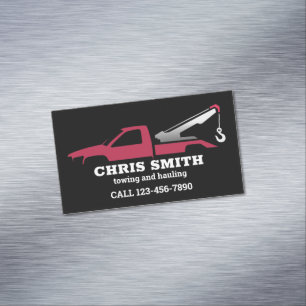 Towing Service Magnetic Business Card