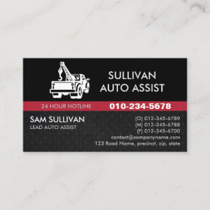 Towing Tow Truck Auto Assist Business Card
