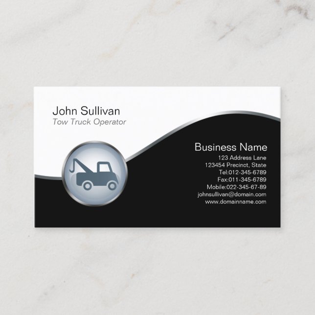 Towing Tow Truck Auto Assist Business Card (Front)