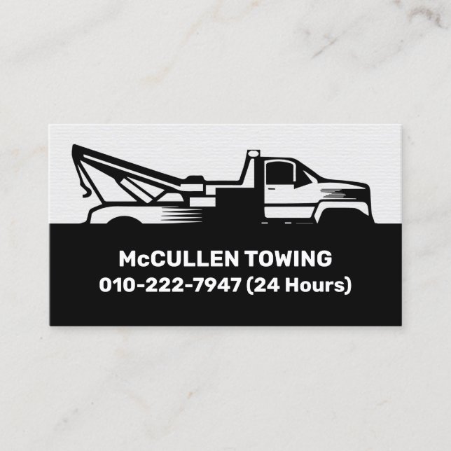 Towing Tow Truck Auto Assist Business Card (Front)