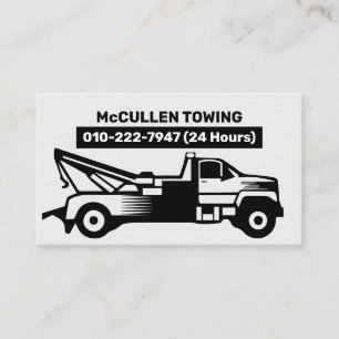 Towing Tow Truck Auto Assist Business Card