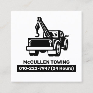 Towing Tow Truck Auto Assist Square Business Card