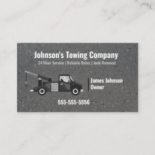Towing Tow Truck Company Business Card