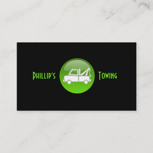 Towing Truck Business Card (Front)