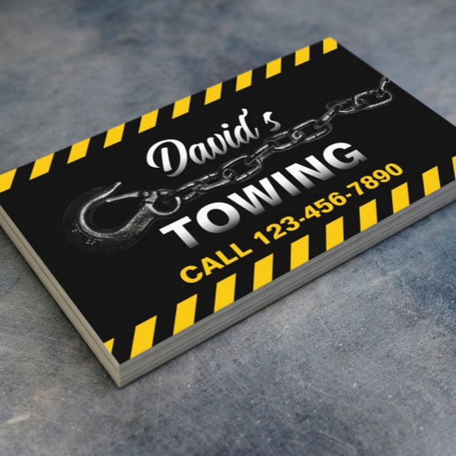Towing Truck Car Hauling Service Business Card (Creator Uploaded)
