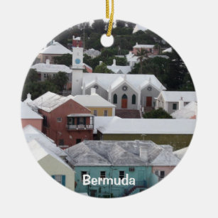 Town #2, Bermuda Ceramic Tree Decoration