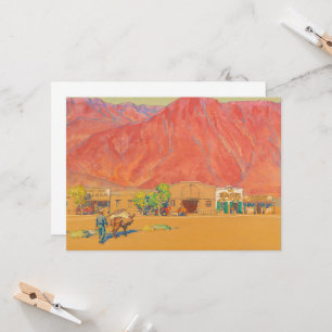 Town and Cliffs by Maynard Dixon Invitation