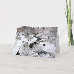 Town Brook in snowy December Card