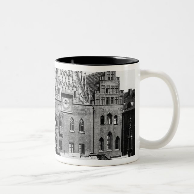 Town Hall, Breslau  Poland, c.1910 Two-Tone Coffee Mug (Right)
