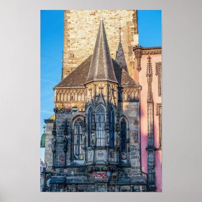 Town hall chapel in the Old Town Square - Prague Poster (Front)