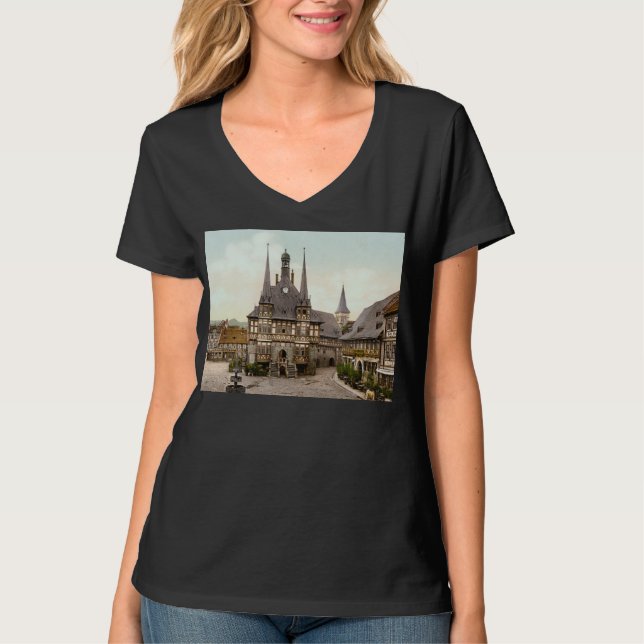 Town Hall in Wernigerode (c. 1900) T-Shirt (Front)