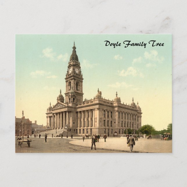 Town Hall, Portsmouth, Hampshire, England Postcard (Front)