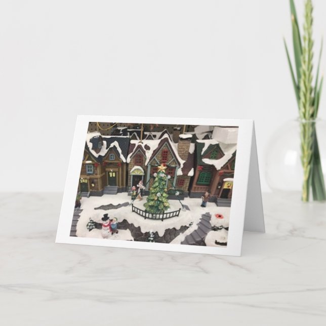 TOWN IS READY FOR CHRISTMAS/MERRY CHRISTMAS TO YOU CARD (Front)