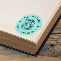 Town Library Read It Love it Return It Customise Classic Round Sticker