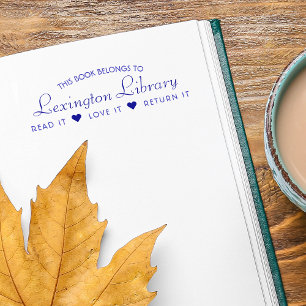 Town Library Read It Love It Return It Self-inking Stamp