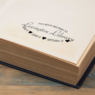 Town Library Read It Love It Return It Self-inking Stamp