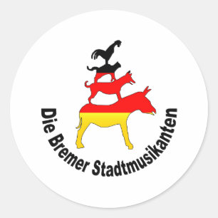 Town Musicians of Bremen Classic Round Sticker