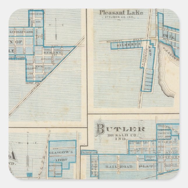 Town of Angola with Fremont Square Sticker (Front)