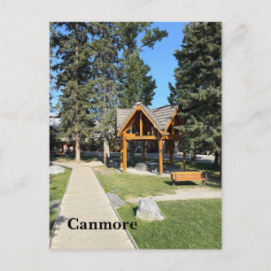 Town of Canmore in Alberta Canada Holiday Postcard