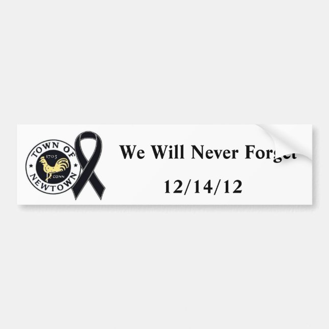 Town of Newtown Tribute Bumper Sticker (Front)