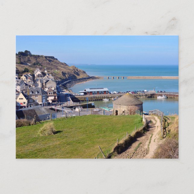 Town of Port-en-Bessin in France Postcard (Front)