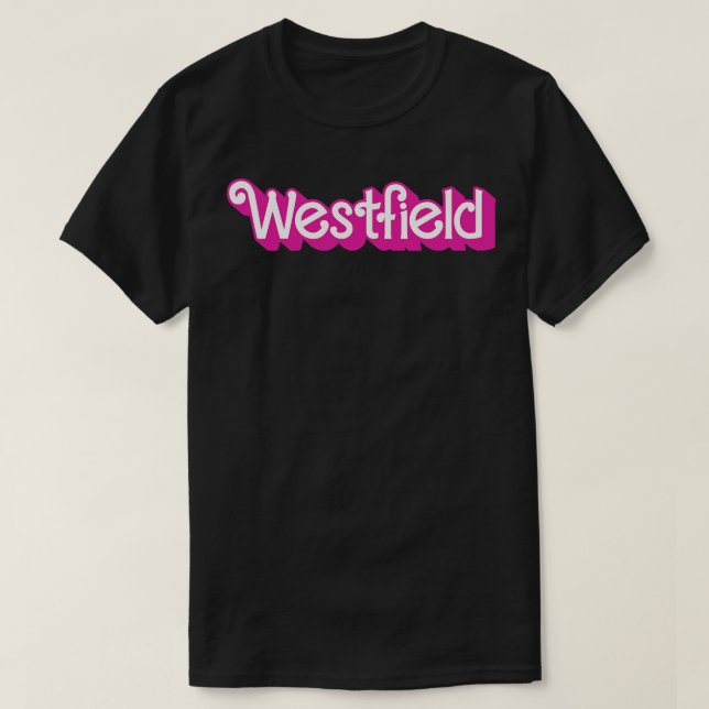Town of Westfield New Jersey Doll Lettering T-Shirt (Design Front)