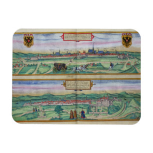 Town Plan of Vienna and Buda, from 'Civitates Orbi Magnet