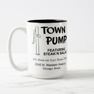 Town Pump Restaurant, Chicago, Illinois Two-Tone Coffee Mug