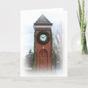Town Square Clock Holiday Card