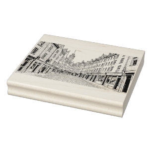 Town Street Rubber Stamp