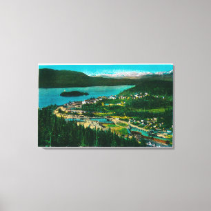 Town View of Cordova, AlaskaCordova, AK Canvas Print
