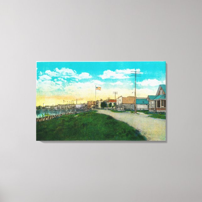 Town View of Fairbanks, AlaskaFairbanks, AK Canvas Print (Front)