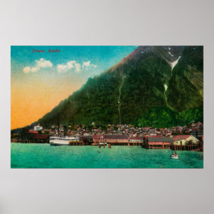 Town View of Juneau, AlaskaJuneau, AK 2 Poster