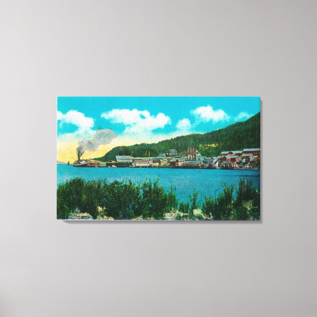 Town View of Latouche, AlaskaLatouche, AK Canvas Print (Front)