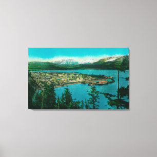 Town View of Seward, AlaskaSeward, AK Canvas Print