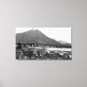 Town View of Sitka, Alaska PhotographSitka, AK Canvas Print