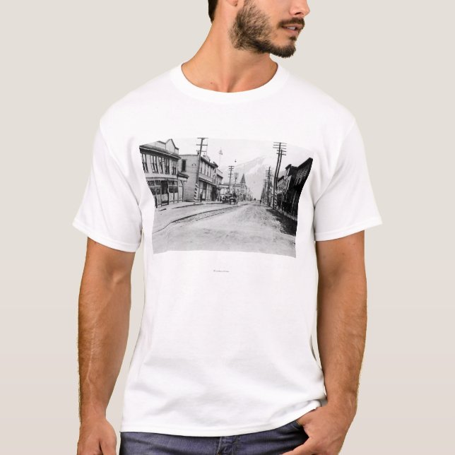 Town View of Skagway, Alaska Photograph T-Shirt (Front)