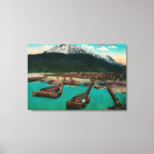 Town View of Skagway, AlaskaSkagway, AK Canvas Print