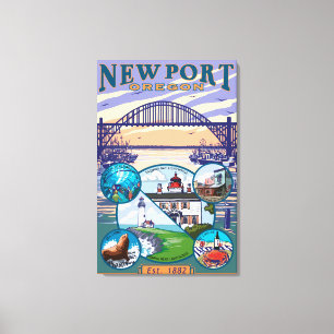 Town Views - Newport, Oregon Canvas Print