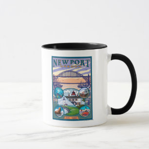 Town Views - Newport, Oregon Mug