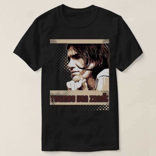 Townes Van Zandt American singer T-Shirt (Design Front)