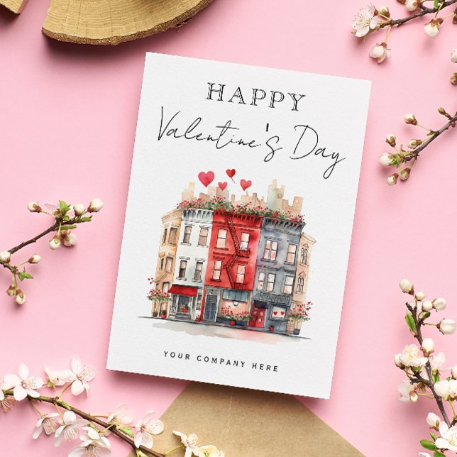 Townhouse Valentine's Day Real Estate Promotional  Holiday Postcard (Creator Uploaded)