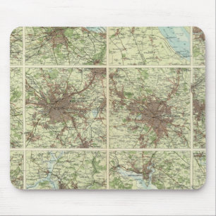 Towns of England & Scotland on a uniform scale Mouse Mat