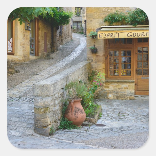 Townscape in Dordogne, France sticker (Front)