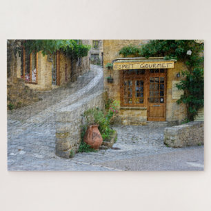 Townscape with shop in Dordogne, France Jigsaw Puzzle