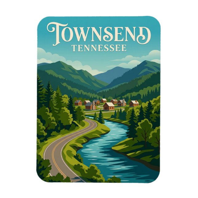 Townsend USA Magnet (Vertical)