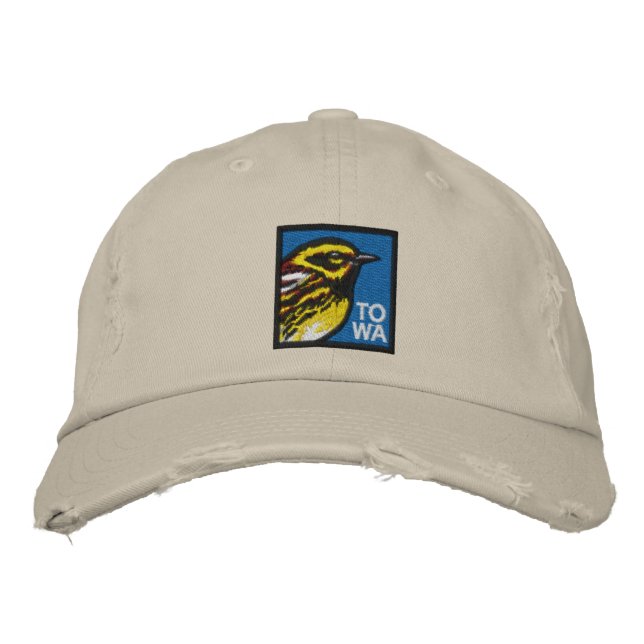 Townsend's Warbler. Embroidered Hat (Front)