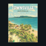 Townsville Australia Travel Art Vintage Postcard<br><div class="desc">Townsville retro vector travel design. Townsville is a coastal city in northeastern Queensland,  Australia.</div>