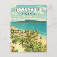 Townsville Australia Travel Art Vintage