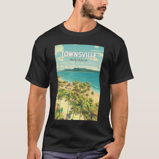 Townsville Australia Travel Art Vintage T-Shirt (Front)